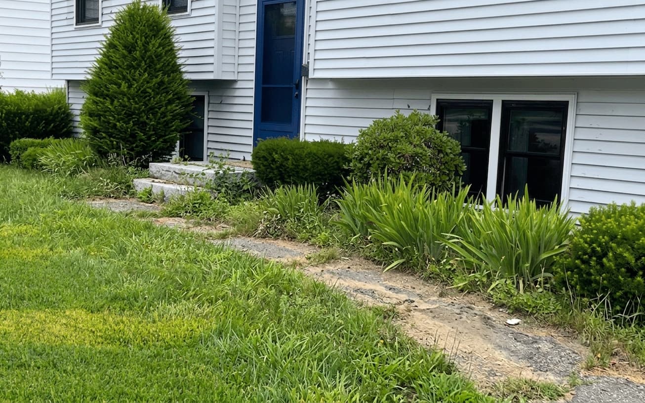 Backyard Transformation before